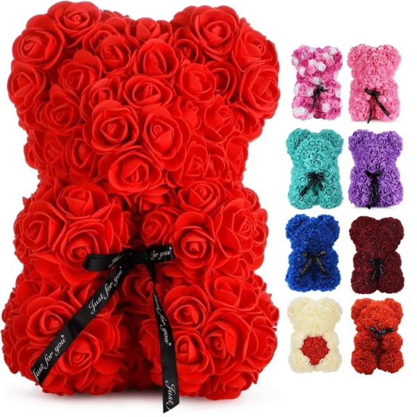 1pc 25m Artificial Flower Eternal Rose Teddy Bear for Mom Mother's Day Birthday Valentine's Day Anniversary Gifts & Decorations - Image 2