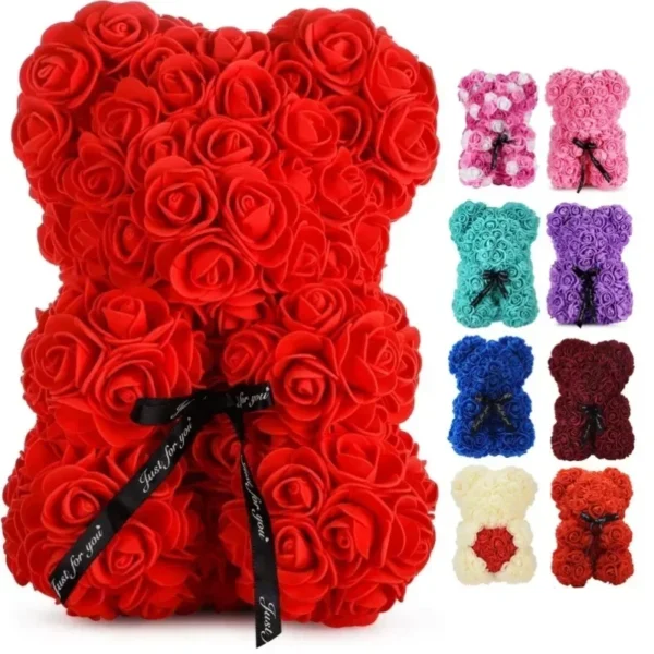 2024 New Artificial Flower Eternal Rose Teddy Bear for Mom Mother's Day Birthday Valentine's Day Anniversary Gifts & Decorations - Image 2