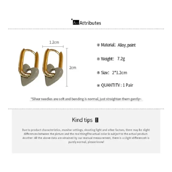 Cute Red Heart Earrings For Women Girls Simple Smooth Love Hoop Earrings Fashion Geometric Earrings Party Round Ear Jewelry - Image 6