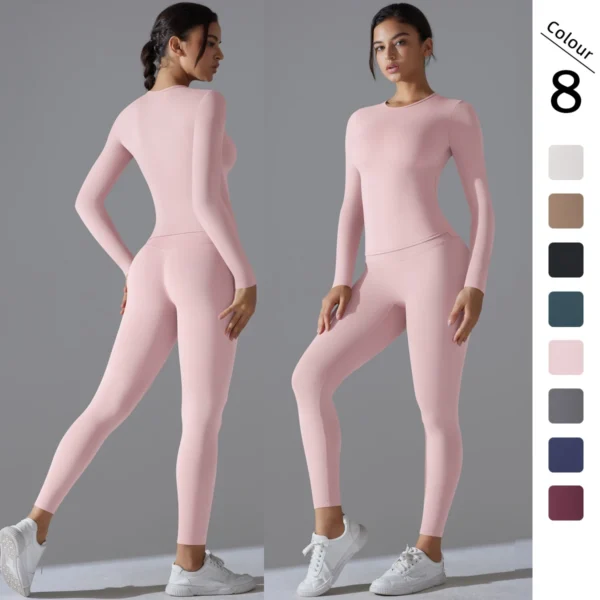 2 Pieces Sportswear Seamless Yoga Suits For Women Yoga Set Gym Clothes Sportswear Fitness Set Tracksuits Sports Bra Gym Leggings -