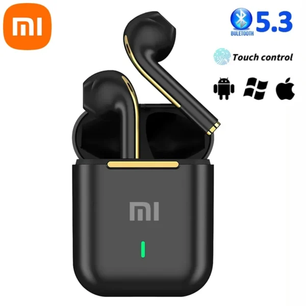 XIAOMI  Wireless Bluetooth Headphones  In Ear Stereo Sports Earphone Ture Wireless Bluetooth Headset With Mic -Color : black