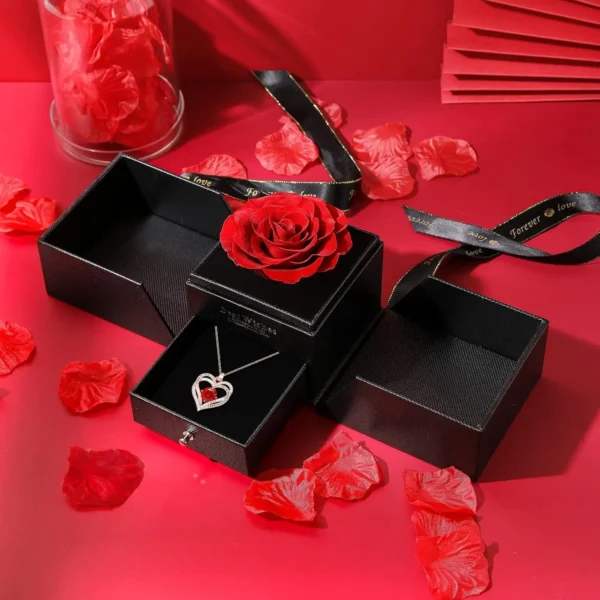  Necklace - Luxurious Rose Gift Box, Perfect for Valentine's Day, Mother's Day, Anniversary, Birthday, and Any Special Occasion  - Image 4