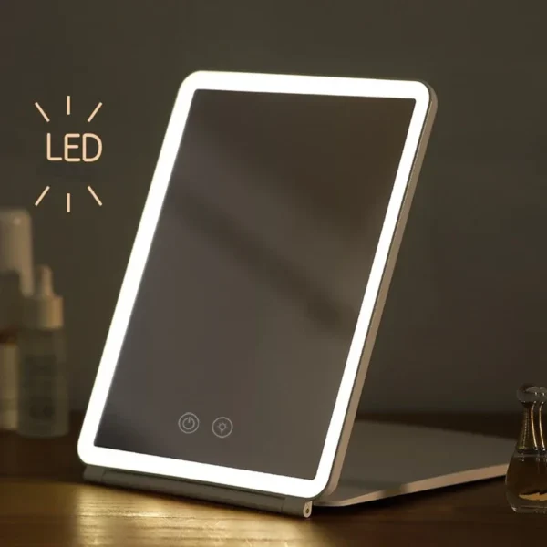 LED Makeup Mirror 10x Magnifying Mirror Portable Foldable Travel Desk Vanity Table Bath Bedroom Mirrors Makeup Tools - Image 5