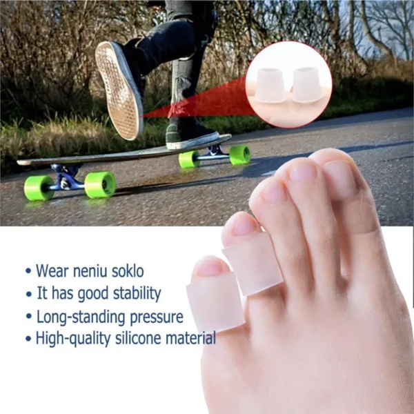 2pcs Transparent Gel Fingers Protector Foot Corn Corrector Hammer Toe Separator Foot Suppor Toe Care Product Corrector Hammer - Image 5