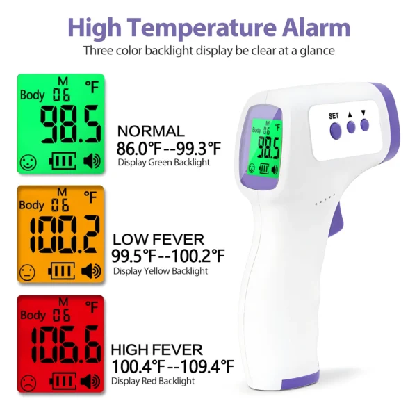 Forehead Digital Thermometer Non Contact Infrared Medical Thermometer Body Temperature Fever Measure Tool for Baby Adults - Image 2