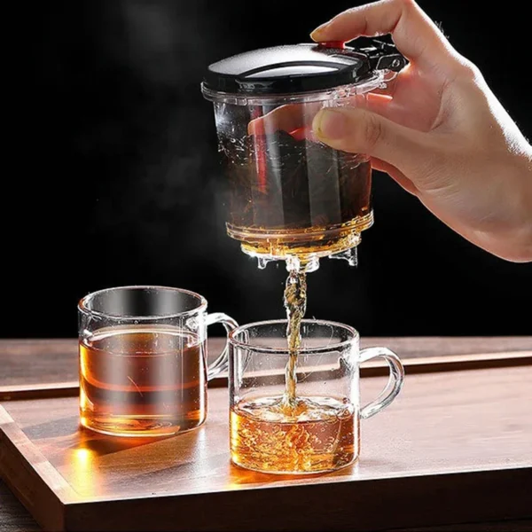 Heat Resistant Glass Teapot One-click filtering Tea Pot Tea Water Separation Filter Tea Maker Coffee Pot Home Teaware Set - Image 3