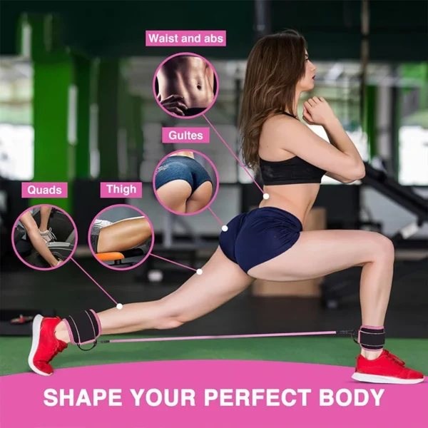 Ankle Strap Resistance Bands Hip Leg Strength Pull Rope Fitness Elastic Training Home Yoga Pilate Crossfit Workout Gym Equipment - Image 2