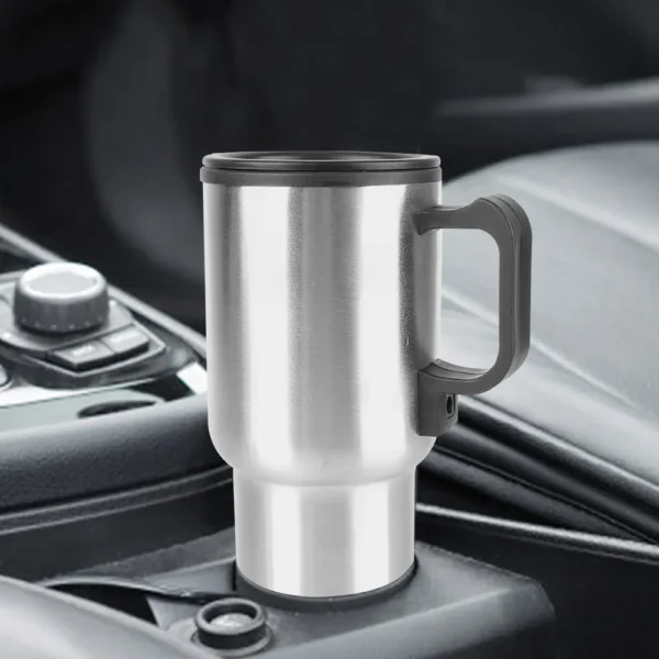 Camping Travel Kettle Electric Heating Car Kettle Vehicle Heating Cup 12V 450ml Stainless Steel Water Coffee Milk Thermal Mug - Image 4