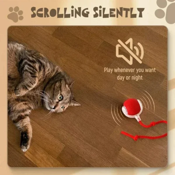 Rechargeable Smart Pet Interactive Automatic Rolling Ball Toy Cats Pet Products New Electric Dog Ball Toy Simulated Tail For Cat - Image 5