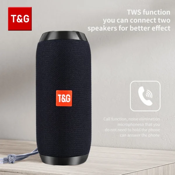 TG117 Bluetooth Speakers Portable True Wireless Sound Box Waterproof Loudspeaker Outdoor Stereo Surround Supports TF Radio