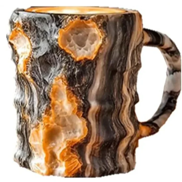 1PC Multi-Colored Mineral Crystal Coffee Mug，Natural Mineral Crystal Mug， Colorful Crystal Christmas Mugs,Christmas Gift New - Image 4