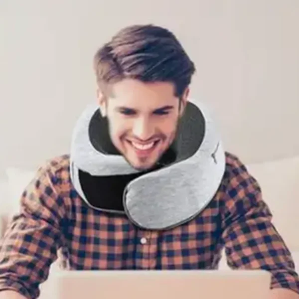 Travel Neck Pillow Car Neck Memory Foam Pillow U-Shaped Portable Auto Headrest Pillow Adjustable Traveling Sleeping Neck Pillow - Image 4