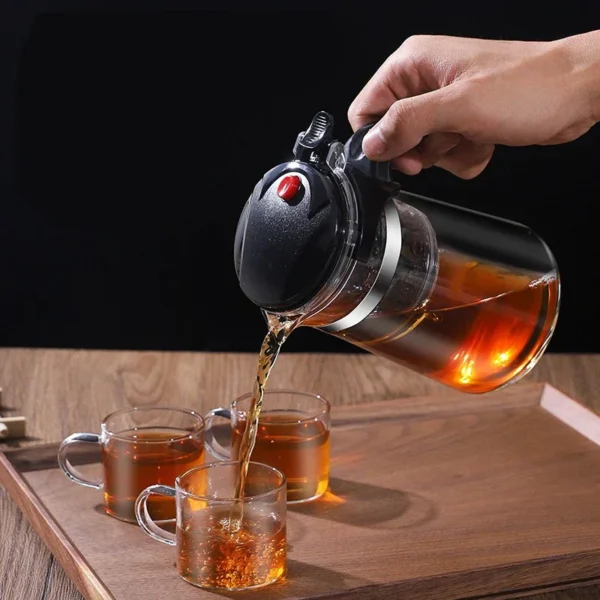 Heat Resistant Glass Teapot One-click filtering Tea Pot Tea Water Separation Filter Tea Maker Coffee Pot Home Teaware Set - Image 2