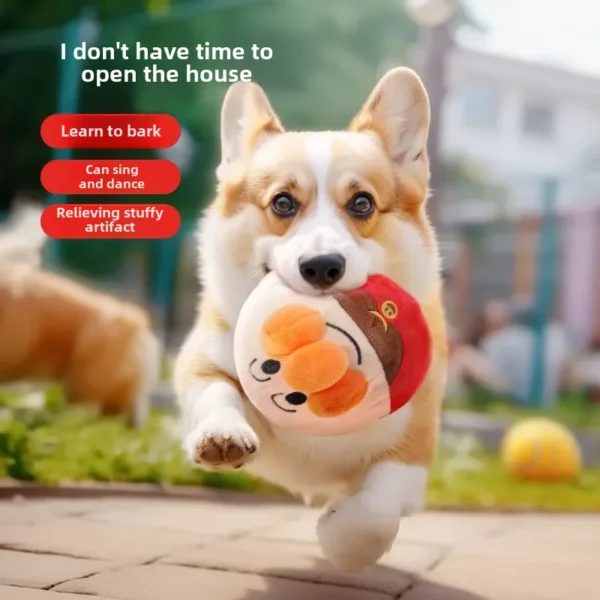 New Dog Toys Interactive Puzzle Electric Plush Jumping Ball USB Rechargeable Clown Cartoon Dog Training Toy Piggy Pet Product - Image 3